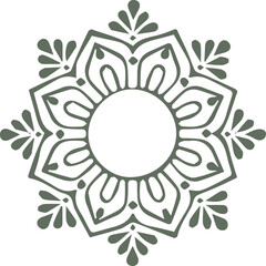 Beautiful flower art and mandala vector design
