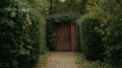 Fototapeta premium Doorway to Secret Garden: Hidden Entrance
