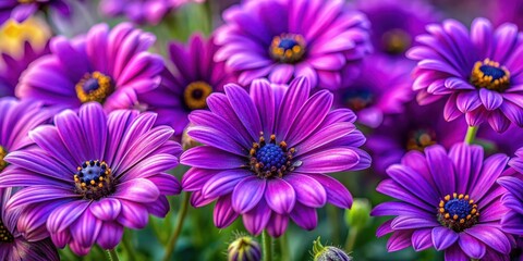 Fototapeta premium Close-up of vibrant purple flowers creating a beautiful floral background, purple, flowers, close-up, vibrant, beauty, floral