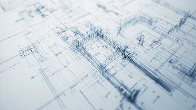 abstract blueprints architect design background texture 3d illustration