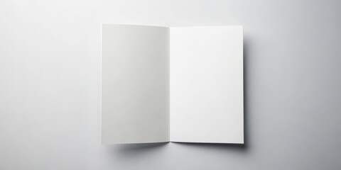 Naklejka premium A5 bi-fold brochure mockup on white background with space for design, brochure, mockup, A5, bi-fold, design
