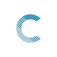 C logo design ideas Line style