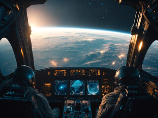 Futuristic Spaceship Cockpit in Cinematic 3D Render
