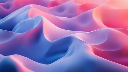 A 3D digital wallpaper with dynamic flowing waves and soft, curving lines that give a sense of movement and energy.