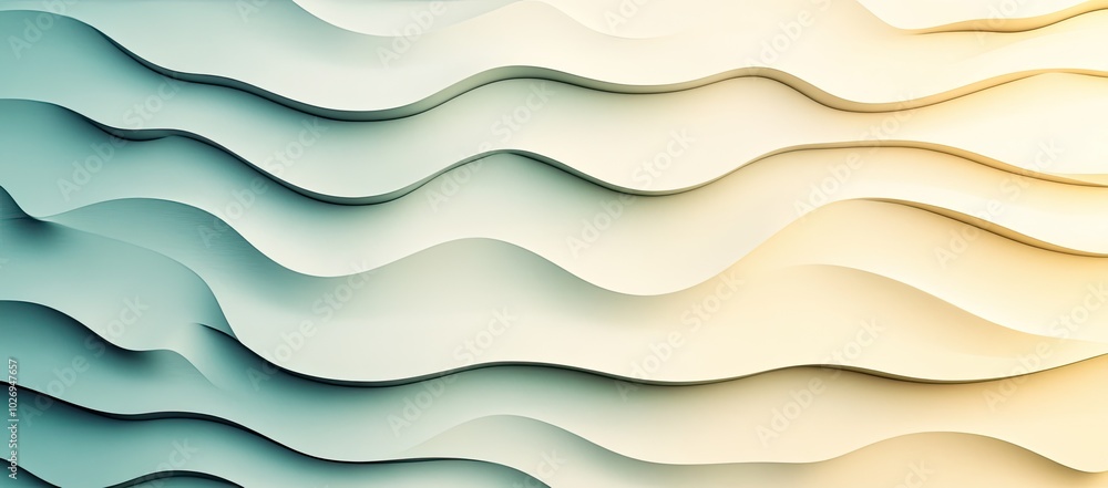 Poster abstract wavy gradient background with smooth curves