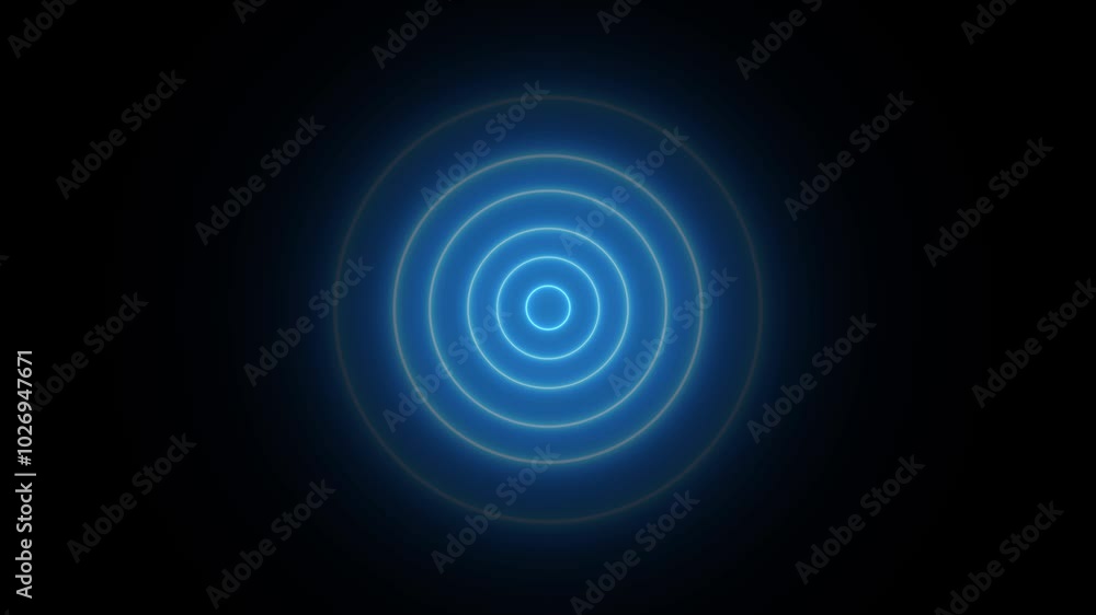 Poster science background animation radio waves soft and relax in paradise, dynamic effects of a quantum an