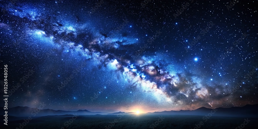 Poster immerse in a bewitching space gradient animation, featuring ethereal colors and high depth of field,