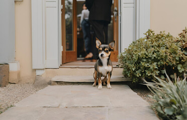 Obraz premium dog in the street