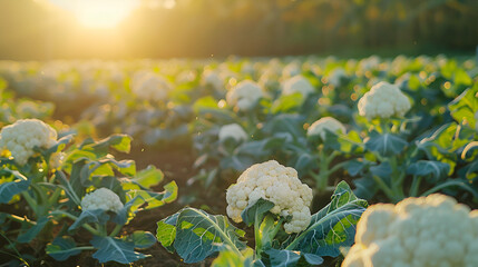 cauliflower in the field