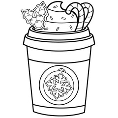 Mug Christmas coloring cartoon 