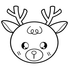 Obraz premium Deer cartoon hand drawn 