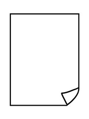 シンプルな右折れ用紙（線画のみ）