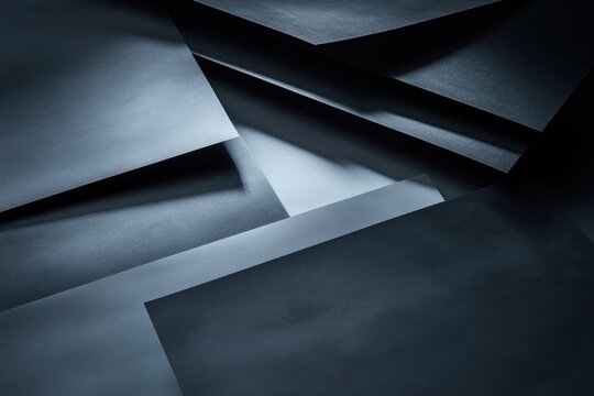 Abstract Arrangement of Dark Blue Paper