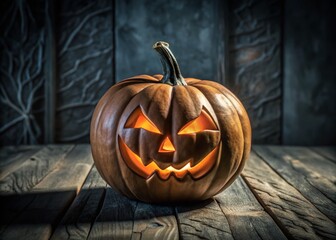 Isolated Jack o' Lantern on White Background for Halloween Decor and Seasonal Celebrations