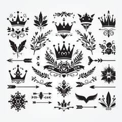 set of heraldic symbols