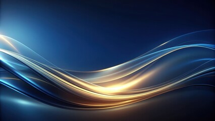 Abstract elegance with subtle light curves on a dark blue luxurious backdrop , abstract, elegance, subtle, light