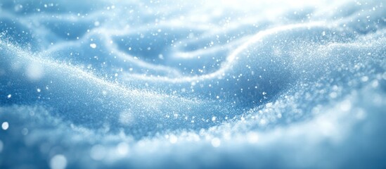 Obraz premium Abstract background with soft white and blue snow.
