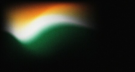 Orange  white green on black  noise texture background empty space for design