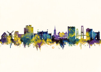 Odense City Skyline Cityscape Skyscraper