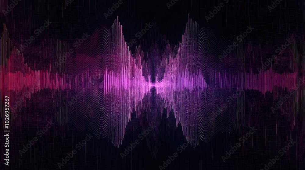 Poster abstract circular sound equalizer with frequency spectrum waves, modern digital visualization of mus
