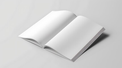 White blank office desk with books and notebooks