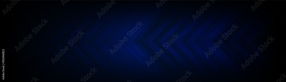 Poster abstract dark blue background with subtle geometric arrow pattern