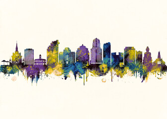 Obraz premium Phuket Thailand City Skyline. Cityscape Skyscraper Buildings Landscape City Downtown Background Modern Art Architecture Business View Building Corporate Abstract Landmarks Travel