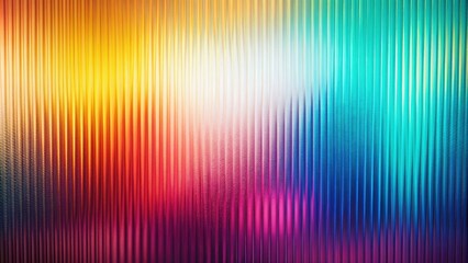 Colorful grainy gradient background with trendy ribbed glass effect texture and abstract design , colorful, grainy