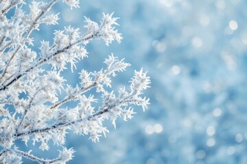 Fototapeta premium Winter season background in white snow landscape