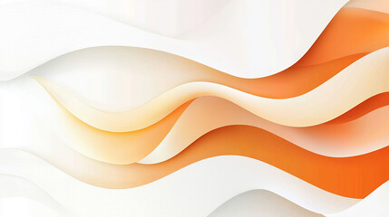Obraz premium Abstract background with flowing orange and white waves.