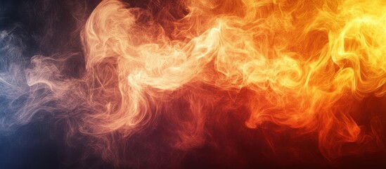 Fototapeta premium Abstract background with red and yellow smoke with a dark background.
