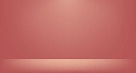Obraz premium Abstract 3D pink coral gradient background empty space studio room for display product or ad website