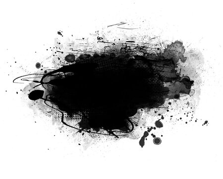 Black graffiti spray paint frames ink splatters and drips, stencil border, Grunge backgrounds, Spray Paint Vector Elements isolated on White Background, Ink blots set, text frame, Street style.