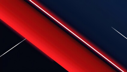 A modern abstract design featuring diagonal stripes in a bright color palette of red, orange, purple, and white