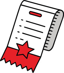 A shopping receipt cartoon vector