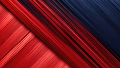 A modern abstract design featuring diagonal stripes in a bright color palette of red, orange, purple, and white