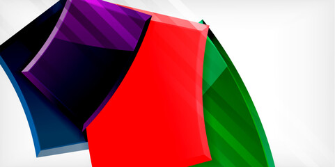 Vector abstract color geometric shapes. Illustration For Wallpaper, Banner, Background, Card, Book Illustration, landing page