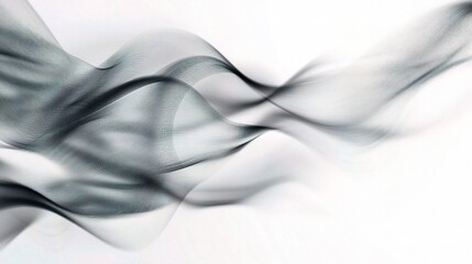 Fototapeta premium Abstract Flowing Lines in Monochrome Style