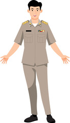 Fototapeta premium man cartoon Asian character modern style avatar