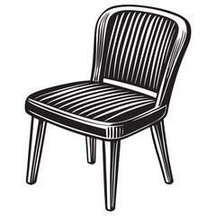 Contemporary silhouette Chair Outline Vector Design