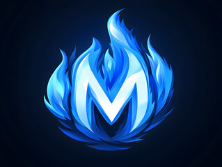 Vibrant Blue Flame Logo Design for Bold Branding and Creative Digital Art
