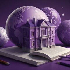 globe and book