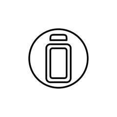 Battery full icon Thin vector set