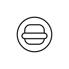 Burger icon Thin vector set