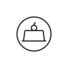 Obraz premium Cake icon Thin vector set