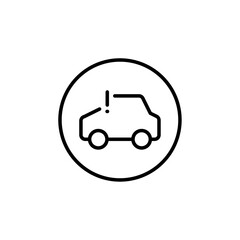 Car alert icon Thin vector set