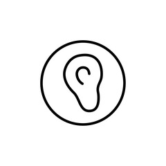 Ear icon Thin vector set