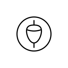 Fishing float icon Thin vector set