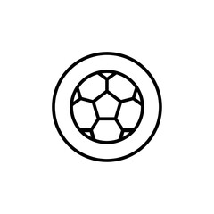 Fototapeta premium Football icon Thin vector set