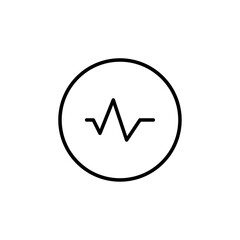 Heartbeat icon Thin vector set